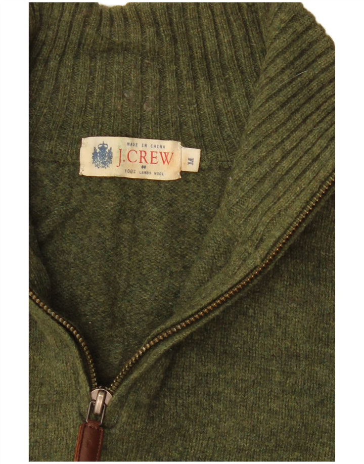Ανδρικό πουλόβερ J. Crew με φερμουάρ, μεσαίο πράσινο μαλλί