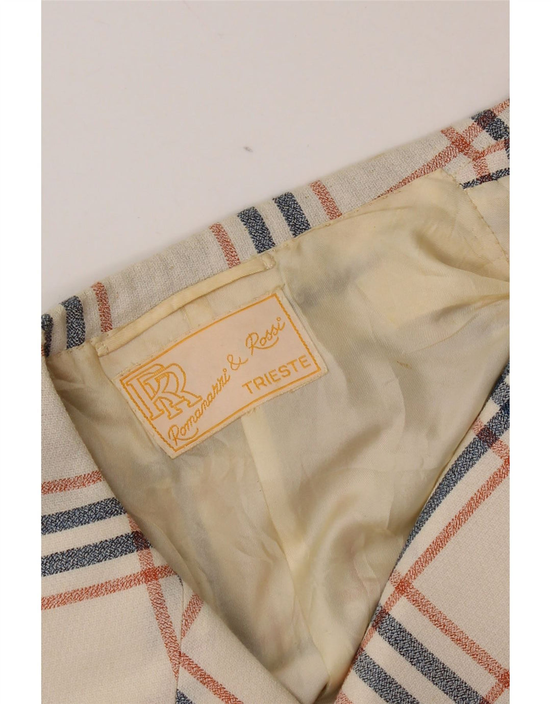 Vintage Ανδρικό σακάκι με 2 κουμπιά σακάκι UK 38 Medium Off White Check