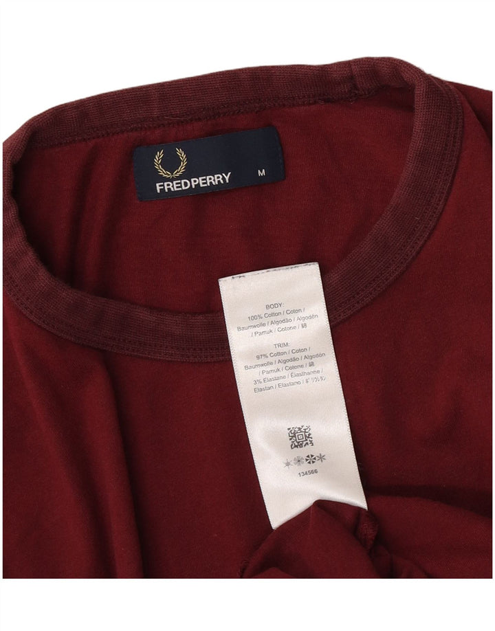 Fred Perry Ανδρικό T-Shirt Top από μεσαίο μπορντό βαμβάκι