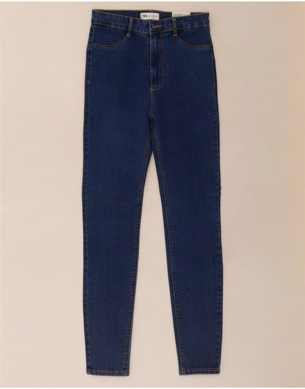 Zara Γυναικείο Skinny Jeans EU 38 Small W28 L28 Blue Cotton