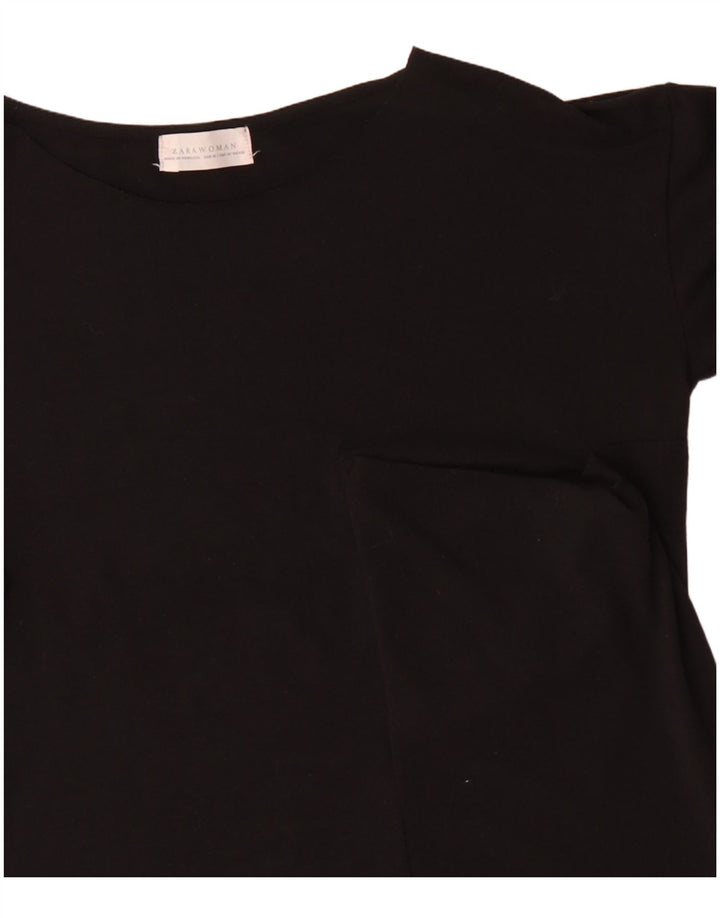 Zara Γυναικείο τοπ Μακρύ μακρυμάνικο UK 14 Medium Black