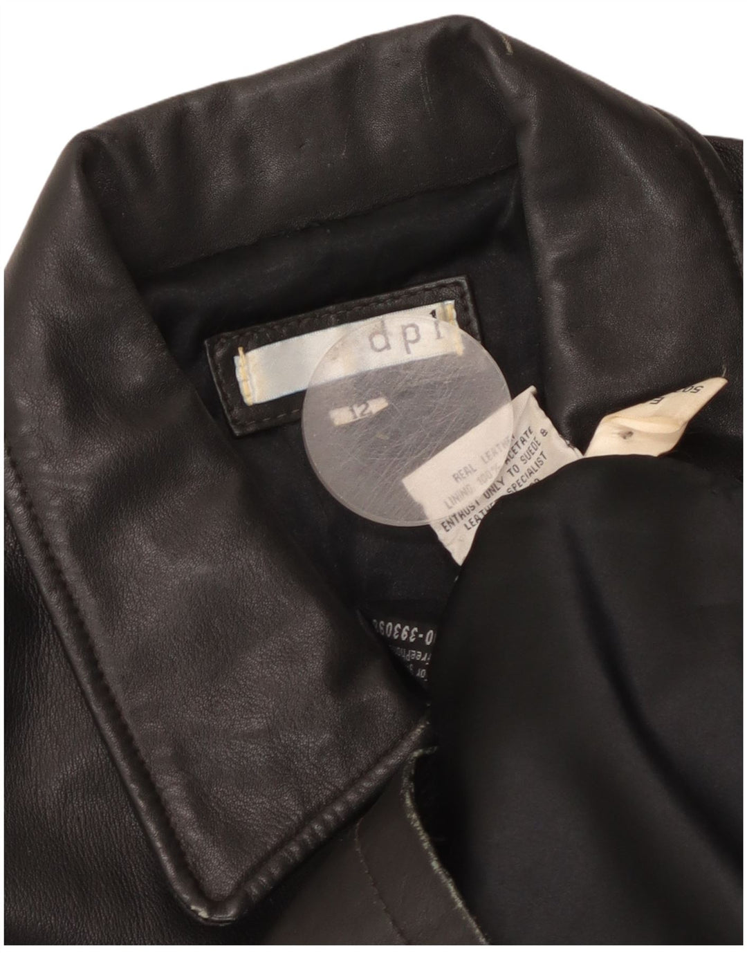 DPL Γυναικείο Δερμάτινο Μπουφάν UK 12 Medium Black Leather