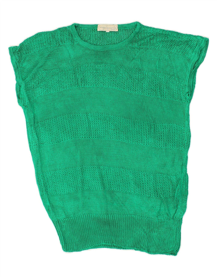 VINTAGE Womens Vest Tank Top IT 46 Large Green Vintage Vintage and Second-Hand Vintage from Messina Hembry 