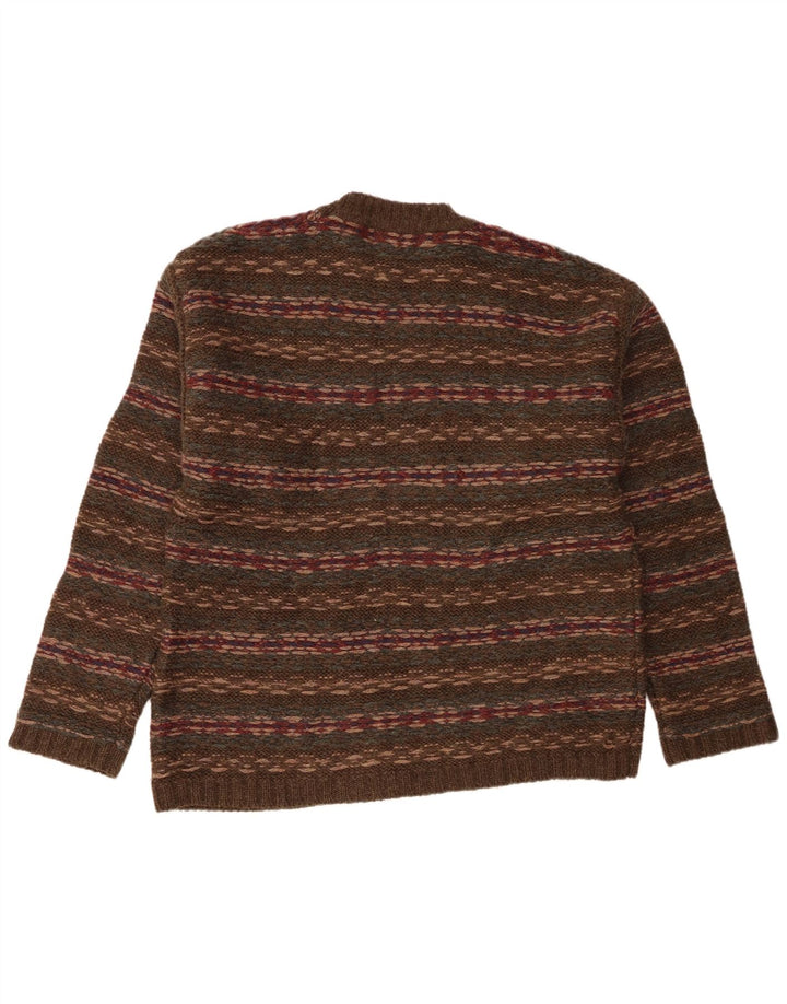 Eddie Bauer Ανδρικό πουλόβερ με κανονική εφαρμογή Crew Neck Jumper Μεγάλο χακί ριγέ