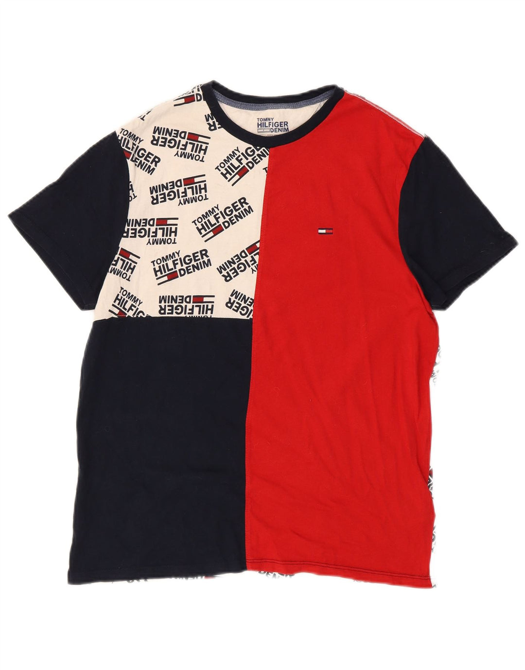 Ανδρικό γραφικό T-Shirt Tommy Hilfiger Top Μικρό πολύχρωμο Colourblock