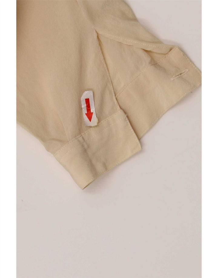 Vintage γυναικείο πουκάμισο μπλούζα IT 44 Medium Off White Silk
