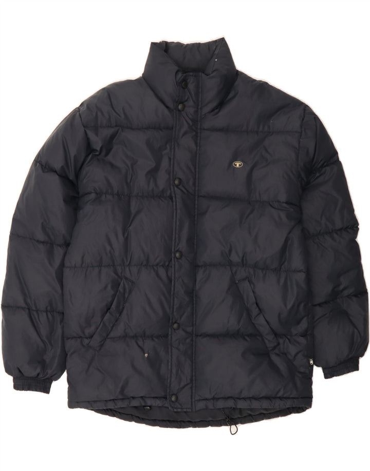 TOM TAILOR Mens Hooded Padded Jacket UK 38 Medium Black Polyamide Vintage Tom Tailor and Second-Hand Tom Tailor from Messina Hembry 