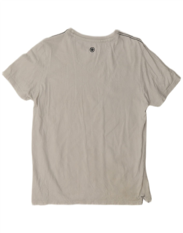 Ανδρικό γραφικό T-Shirt Fat Face Top από μεσαίο λευκό βαμβακερό