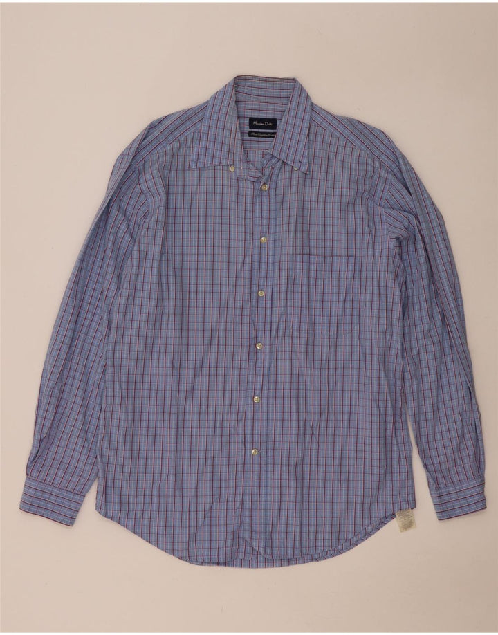 Ανδρικό πουκάμισο Massimo Dutti 44 XL Μπλε βαμβακερό