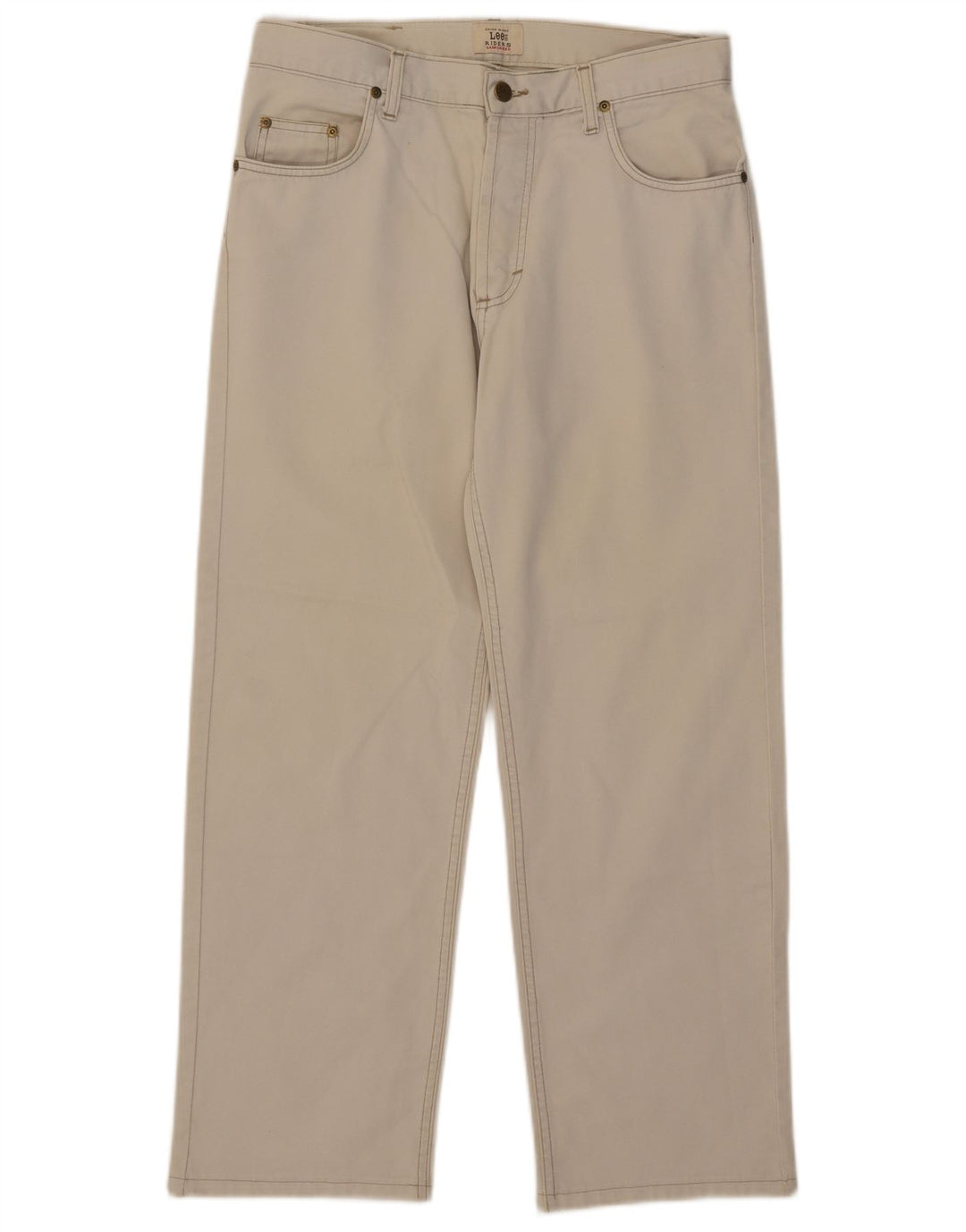 Lee Mens Chicago Straight Jeans W32 L27 Off White Βαμβακερό