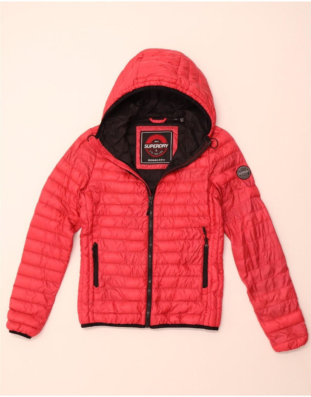 Γυναικείο μπουφάν με κουκούλα SUPERDRY UK 10 Small Pink