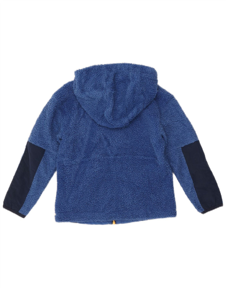 RUSSELL ATHLETIC Boys Fleece Jacket 7-8 ετών Medium Blue Colourblock
