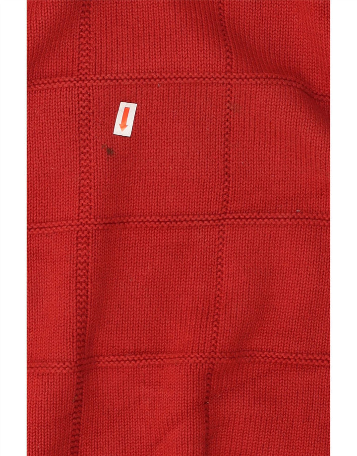 IZOD Mens Crew Neck Jumper Sweater XL Red Check Cotton Vintage Izod and Second-Hand Izod from Messina Hembry 