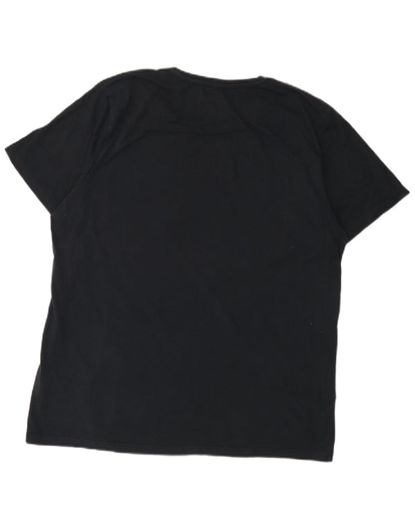 Jack & Jones Ανδρικό γραφικό T-Shirt Top 2XL μαύρο βαμβακερό