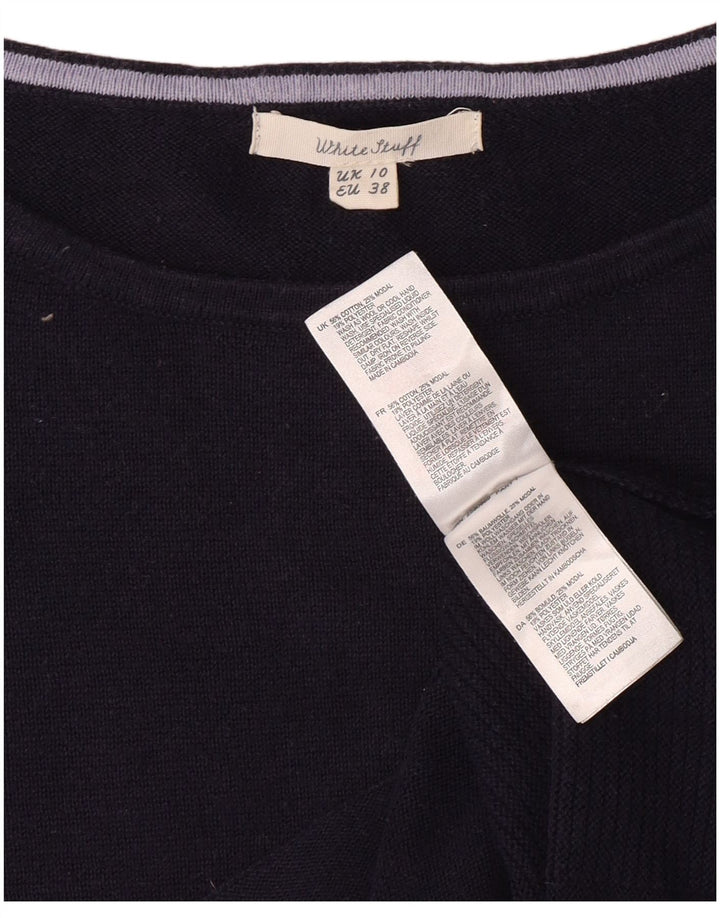 WHITE STUFF Γυναικείο πουλόβερ με λαιμό σκάφος UK 10 Small Navy Blue