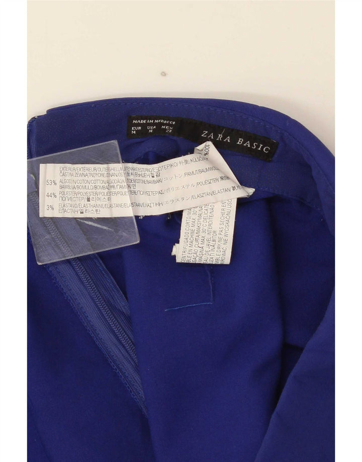 Zara Γυναικείο Σορτς Medium W28 Navy Blue Βαμβακερό