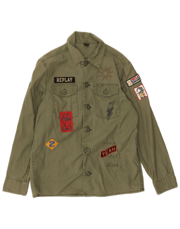 Πουκάμισο Replay Boys Graphic 11-12 Years Green Cotton