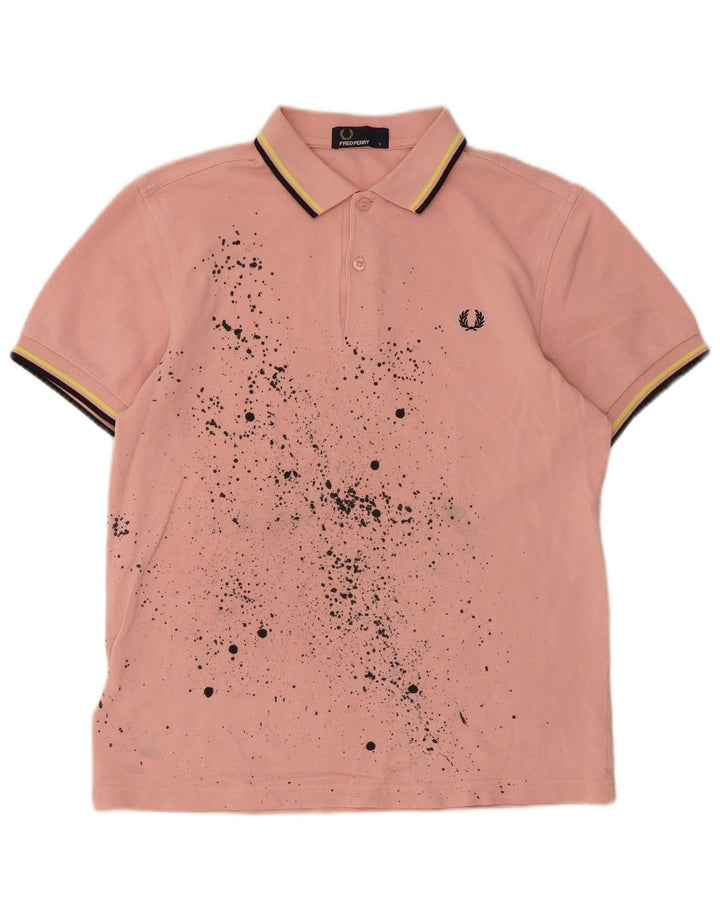 Fred Perry Ανδρικό Πόλο Μπλουζάκι Μικρό Ροζ Γραβάτα Βαμβακερό