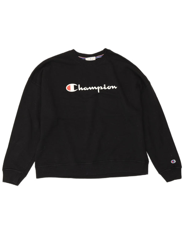 CHAMPION Γυναικείο γραφικό υπερμεγέθη φούτερ Jumper UK 18 XL Μαύρο