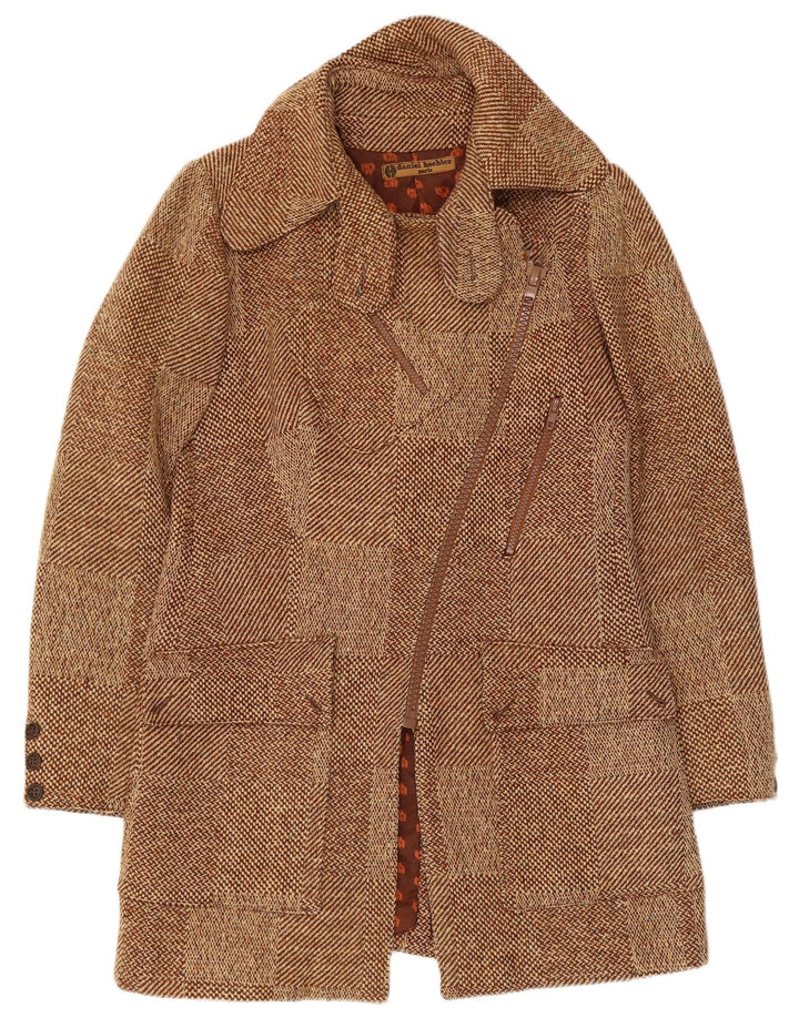 Daniel Hechter Γυναικείο Πανωφόρι UK 8 Small Brown Check