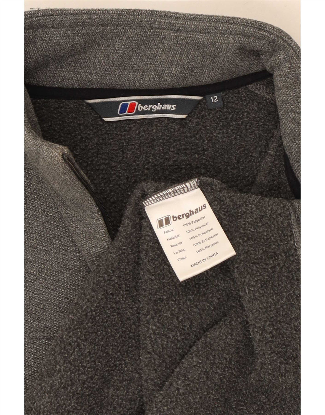 Γυναικείο φούτερ Berghaus με φερμουάρ Jumper UK 12 Medium Grey Polyester