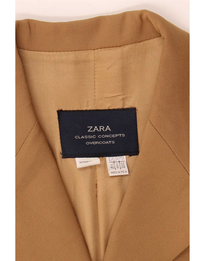 Zara Γυναικείο τζάκετ μπλέιζερ με 4 κουμπιά EU 40 μεσαίο καφέ μαλλί