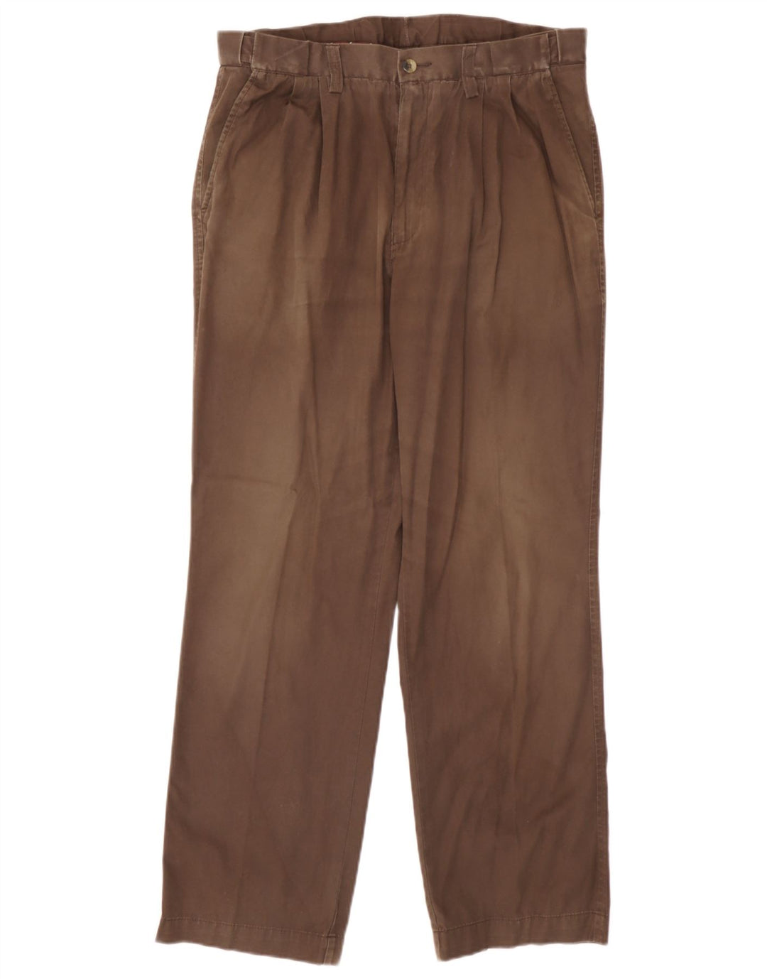 Marks & Spencer Γυναικείο παντελόνι Chino με καρφίτσες μπλε Harbour W34 L30 καφέ