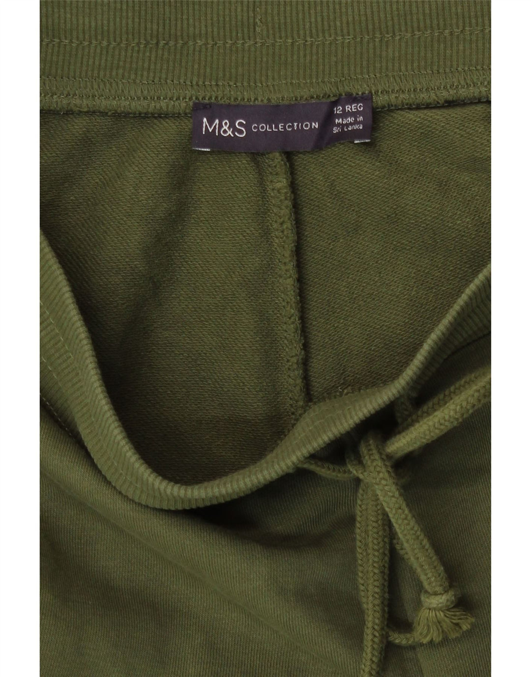 Marks & Spencer Γυναικεία φόρμα παντελόνι Joggers UK 12 Medium Khaki Cotton