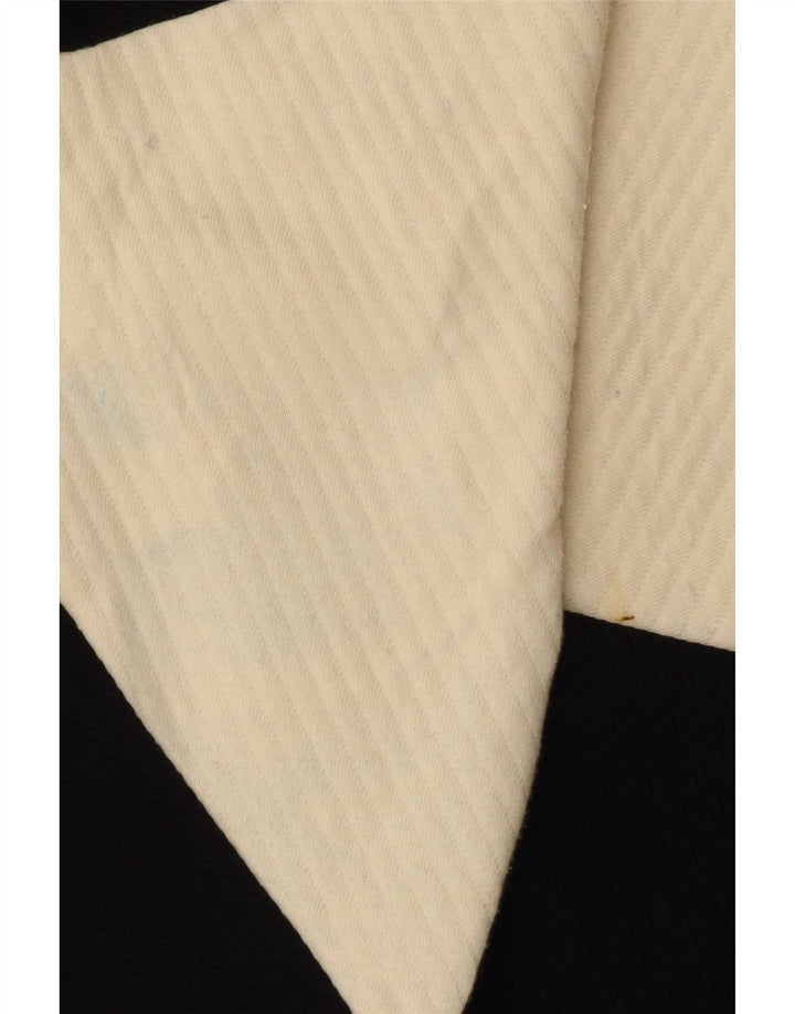 Zara Γυναικεία Μπλούζα Oversized Top UK 10 Small Black Colourblock Βαμβακερά
