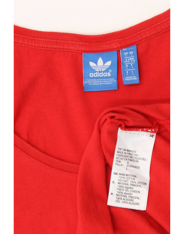 Ανδρικό γραφικό γιλέκο Adidas Top μεγάλο κόκκινο βαμβακερό