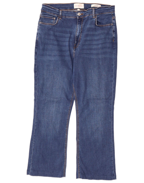 Marks & Spencer Γυναικεία Crop Slim Flared Jeans UK 16 Large W32 L25 Blue