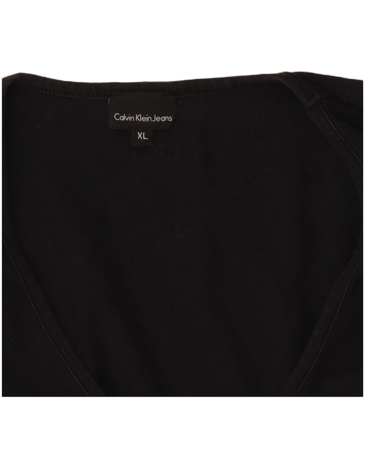 CALVIN KLEIN JEANS Γυναικείο τοπ μακρυμάνικο UK 18 XL Μαύρο