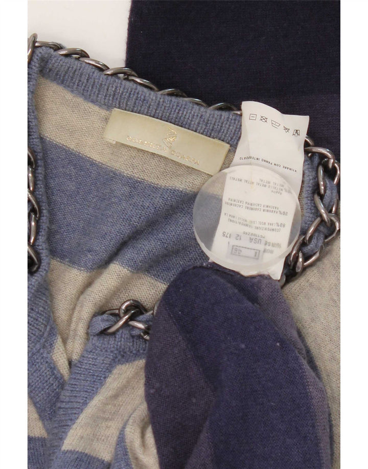 Roberta Scarpa Γυναικείο πουλόβερ ζακέτα IT 46 Large Navy Blue ριγέ