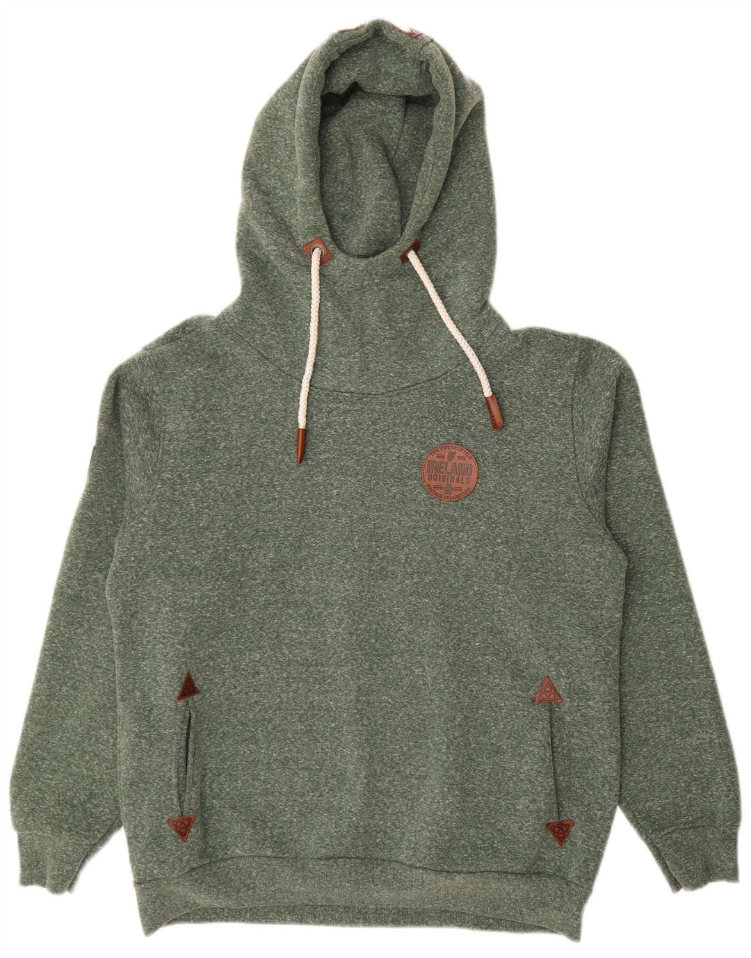 URBAN IRISH Ανδρικό φούτερ με κουκούλα XL Βαμβακερό πράσινο