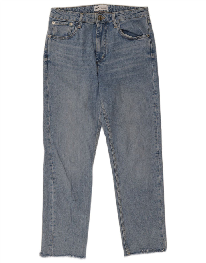 Zara Γυναικείο Straight Jeans EU 40 Medium W30 L26 Blue Cotton