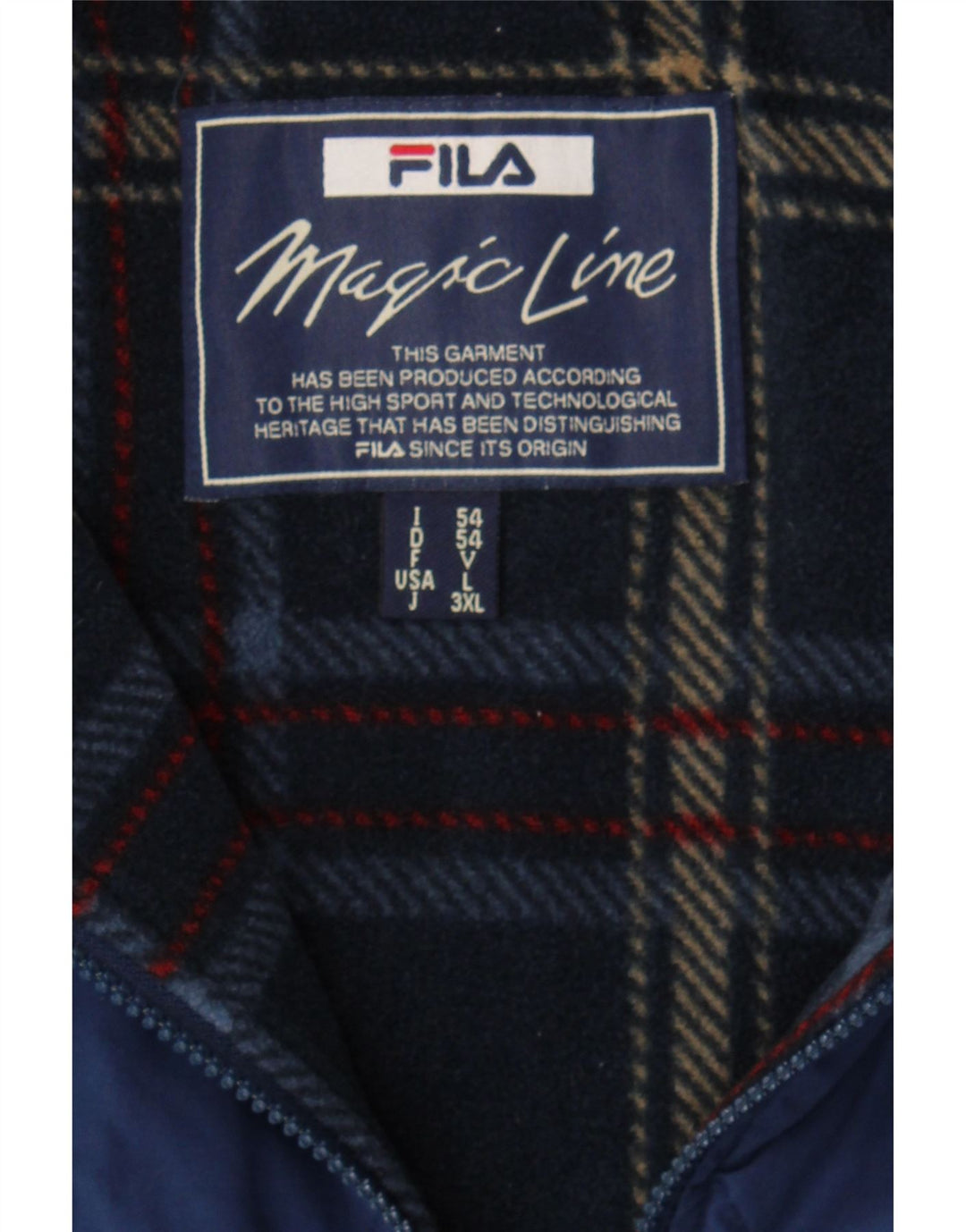 FILA Mens Quilted Jacket IT 54 2XL Navy Blue Polyester Vintage Fila and Second-Hand Fila from Messina Hembry 