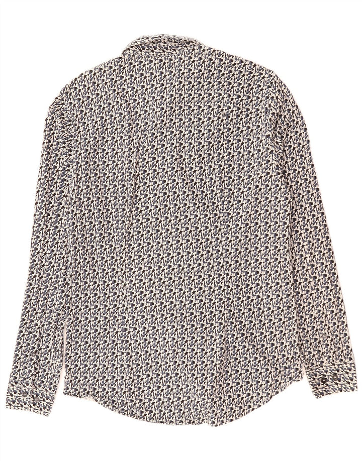 Ανδρικό πουκάμισο CALVIN KLEIN JEANS Slim Fit Μεσαίο μαύρο γεωμετρικό βαμβακερό