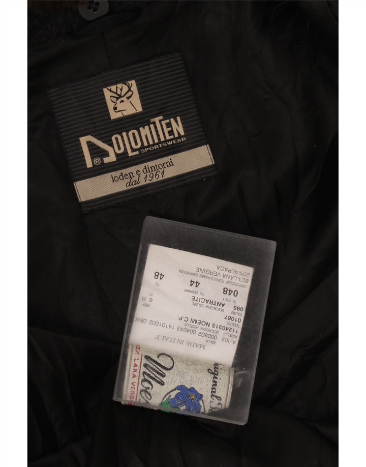 Dolomiten Γυναικείο παλτό με διπλό στήθος IT 48 XL Γκρι παρθένο μαλλί