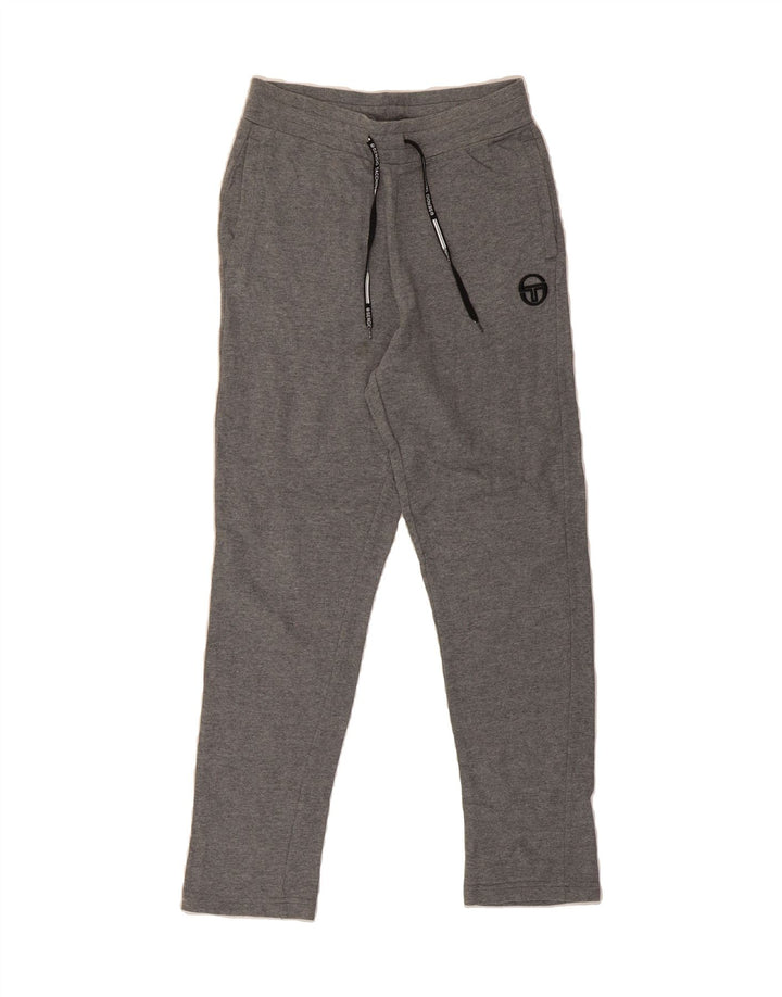 SERGIO TACCHINI Womens Tracksuit Trousers UK 14 Medium Grey Cotton Vintage Sergio Tacchini and Second-Hand Sergio Tacchini from Messina Hembry 