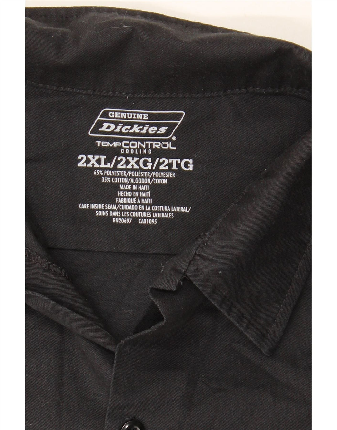 Ανδρικό πουκάμισο Dickies 2XL μαύρο πολυεστέρα