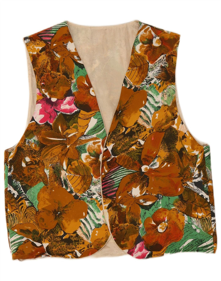 Vintage Ανδρικό Γιλέκο Μεσαίο Πολύχρωμο Floral