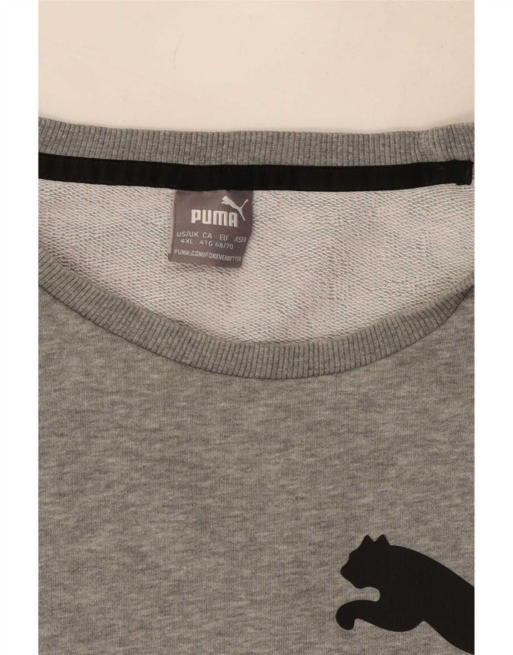 Ανδρικό γραφικό φούτερ Puma Jumper 4XL Γκρι βαμβακερό