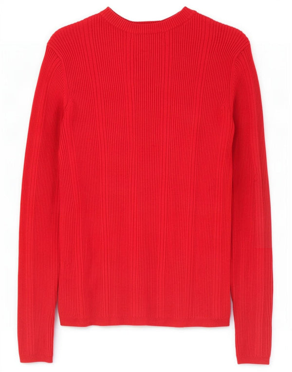 Marks & Spencer Γυναικείο πουλόβερ με λαιμόκαυστο UK 10 Small Red Viscose