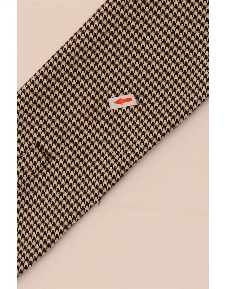 Zara Γυναικείο πουκάμισο Crop Μπλούζα UK 6 XS Καφέ Πολυεστέρας Houndstooth