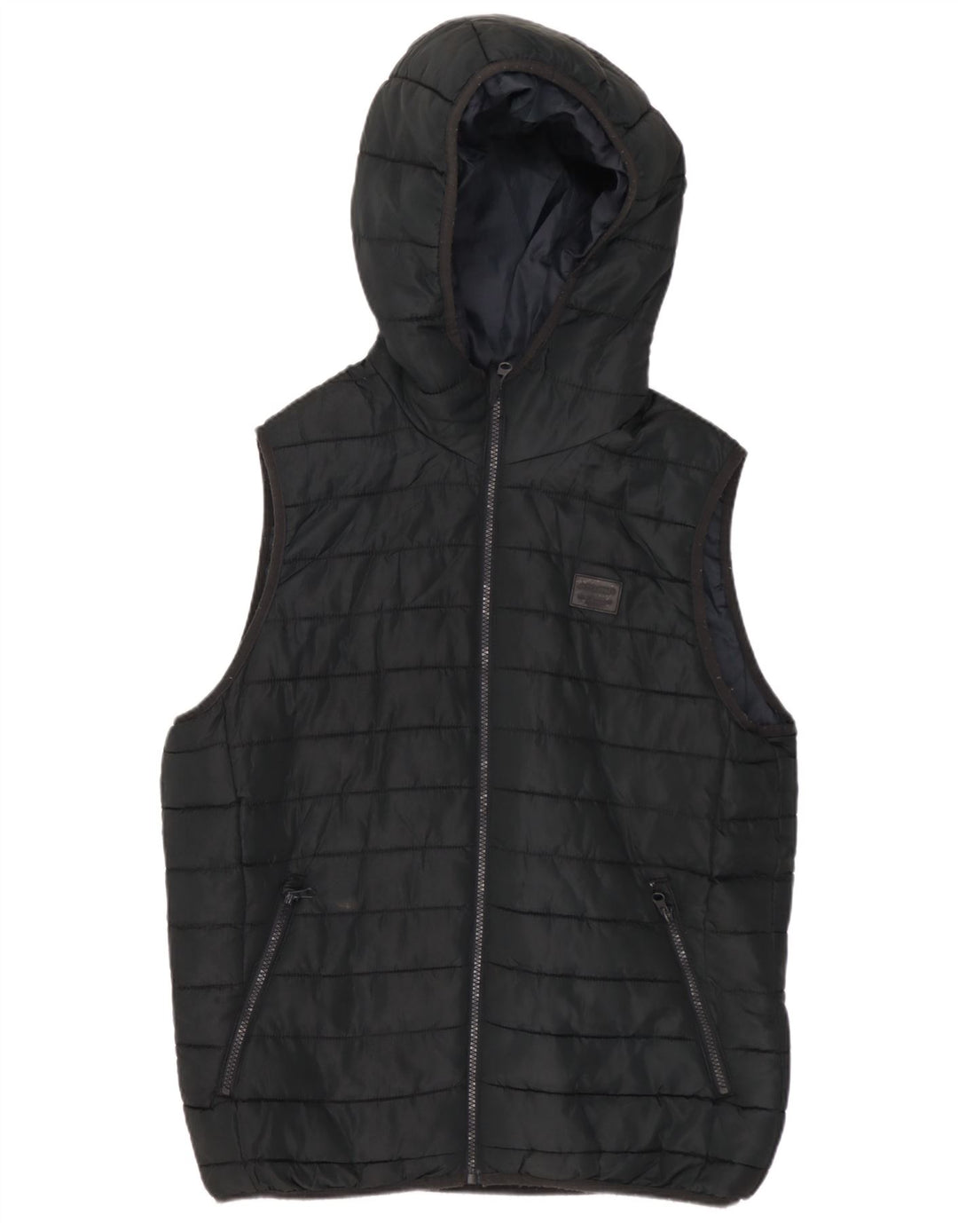 Jack & Jones Ανδρική κουκούλα με επένδυση Gilet UK 36 Μικρός Μαύρος Πολυεστέρας