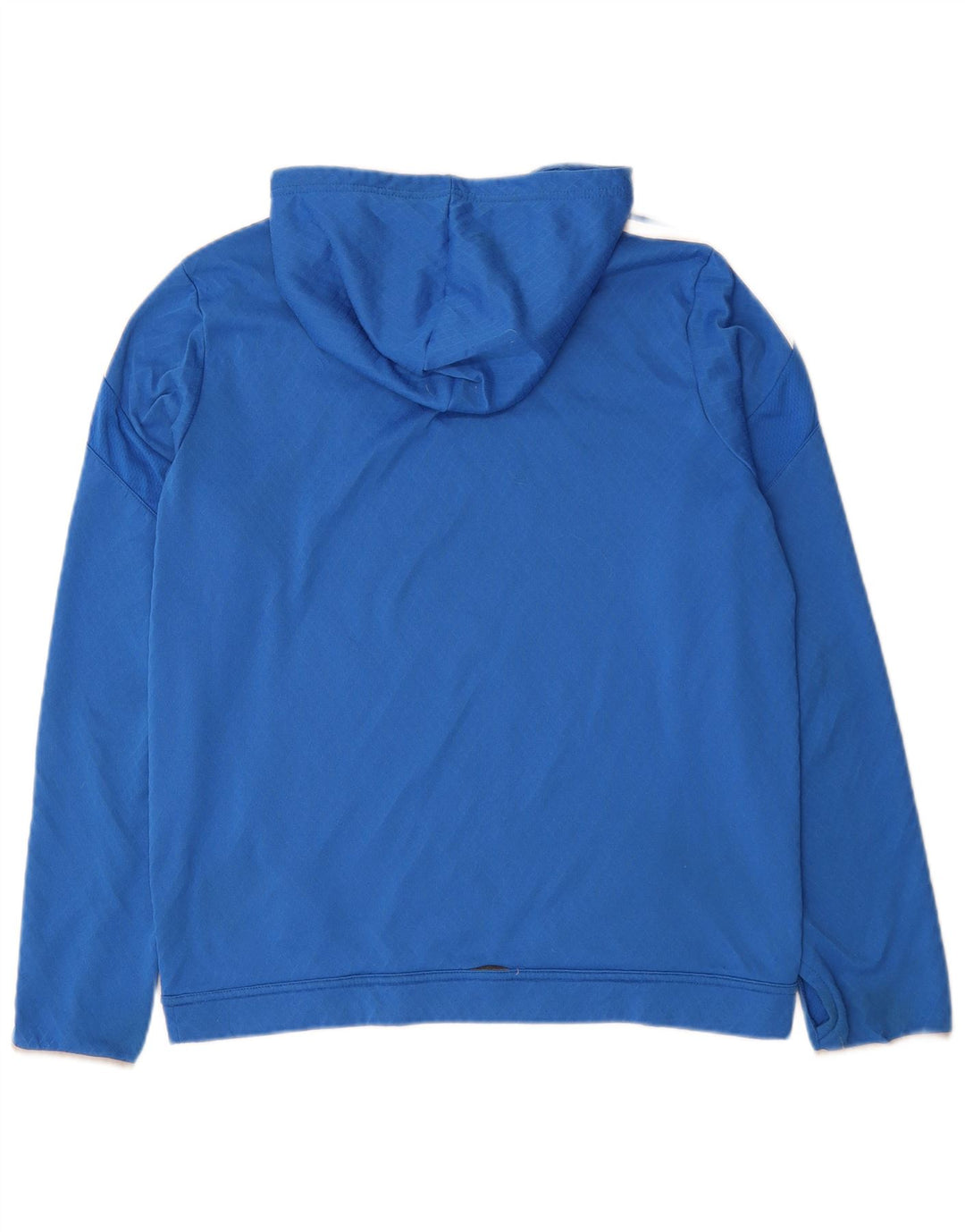 ADIDAS Mens Hoodie Jumper Large Blue Polyester