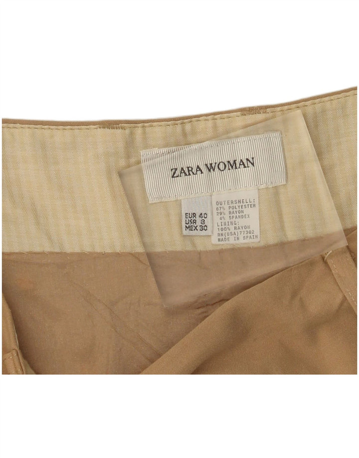 Zara Γυναικεία Φούστα A-Line IT 40 Small W30 Khaki Polyester