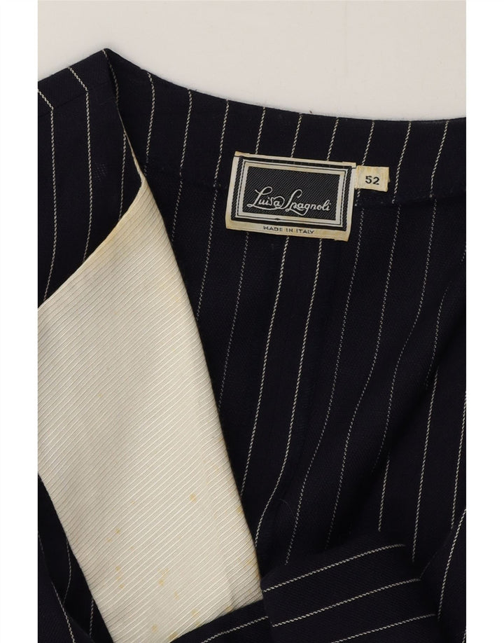 Luisa Spagnoli Γυναικείο μπουφάν blazer IT 52 2XL Navy Blue Pinstripe
