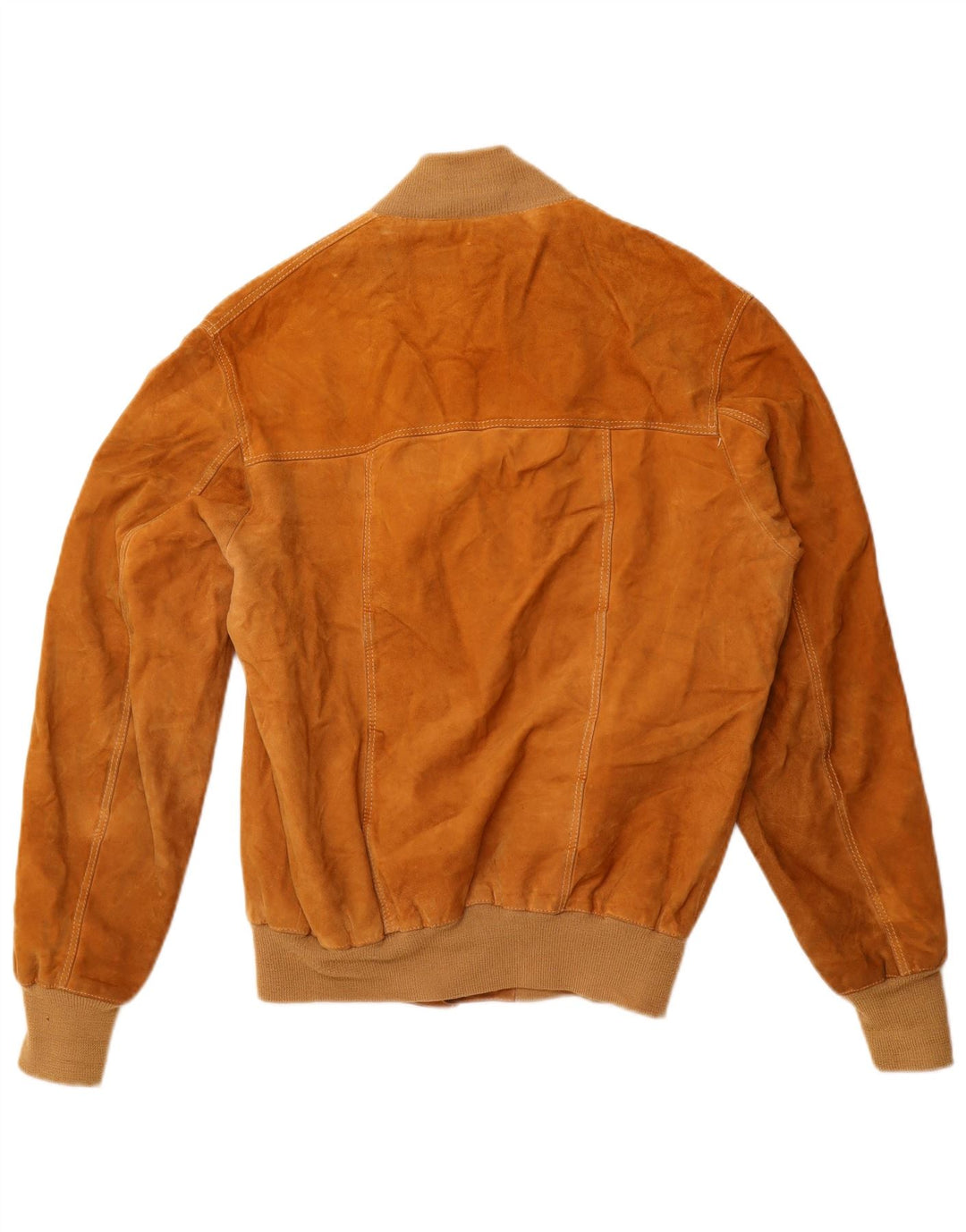 VINTAGE Ανδρικό Suede Bomber Jacket UK 40 Large Beige