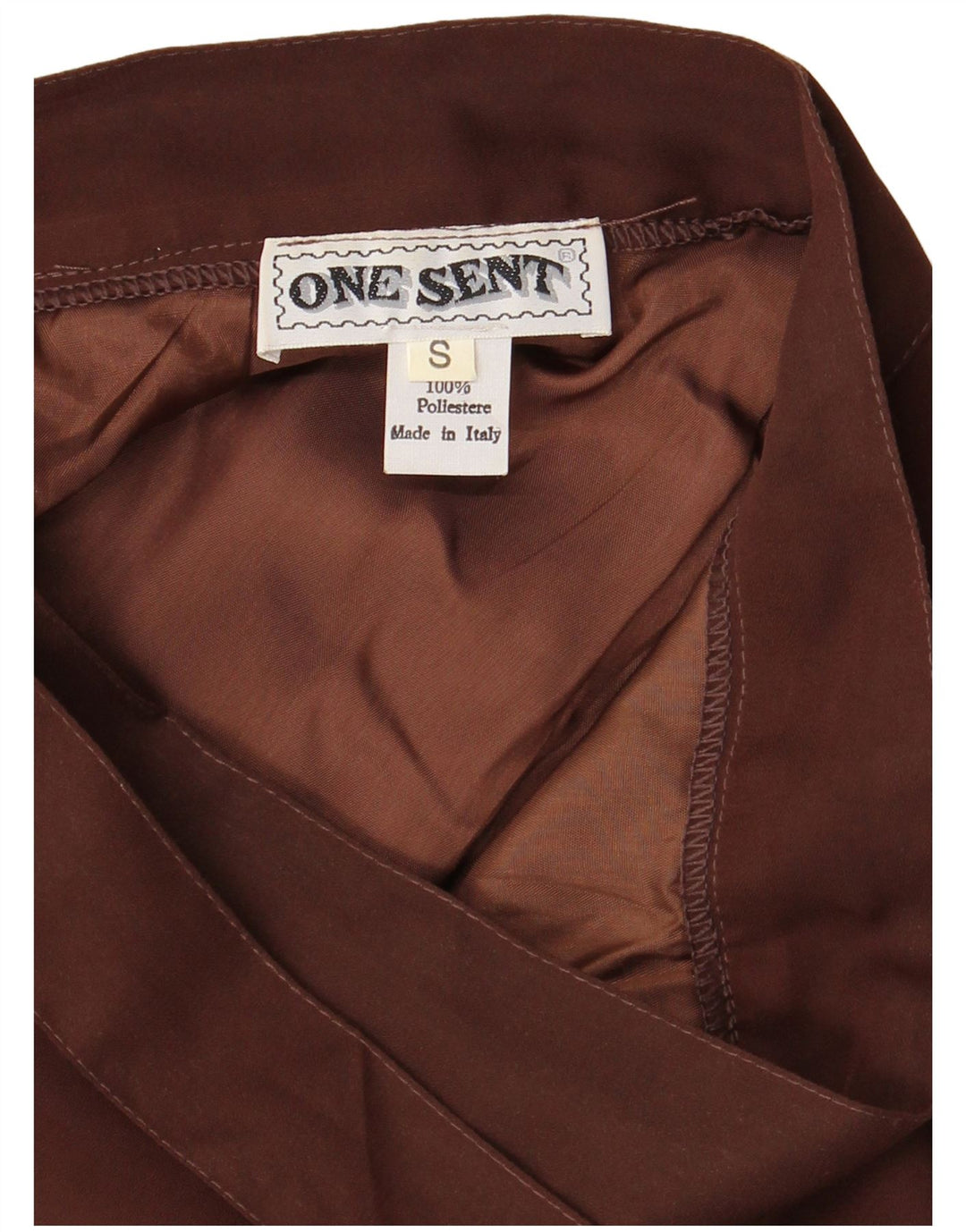 VINTAGE Γυναικεία Φούστα Wrap Μικρή W26 Καφέ Πολυεστέρας